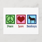 Peace Love Donkeys Briefkaart (Voorkant)