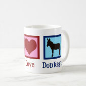 Peace Love Donkeys Koffiemok (Voorkant rechts)