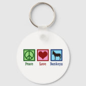 Peace Love Donkeys Sleutelhanger (Voorkant)