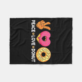 Peace Love Donut - Doughnut Lover's For Men Women  Fleece Deken (Voorkant (Horizontaal))