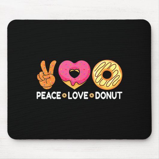 Peace Love Donut - Doughnut Lover's For Men Women Muismat (Voorkant)