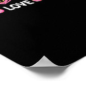 Peace Love Donuts Funny Doughnut Lover Mannen Wome Poster (Hoek)