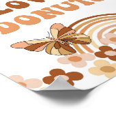 Peace Love Donuts Groovy Retro Party Sign Poster (Hoek)