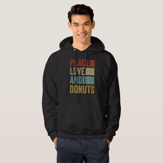 Peace Love Donuts Hoodie (Voorkant volledig)