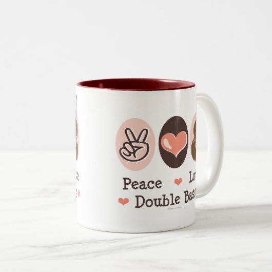 Peace Love Double Bass Mok (Voorkant rechts)