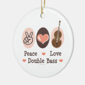 Peace Love Double Bass Ornament (Links)