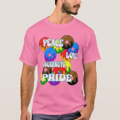 Peace Love Doughnuts Pride T-shirt (Voorkant)