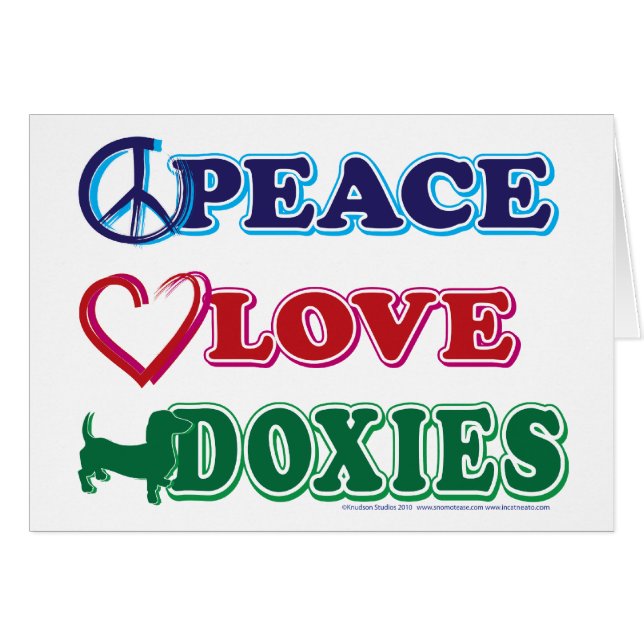 Peace-Love-Doxies- Dachshond (Voorkant Horizontaal)