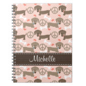 Peace Love Doxies Dachshund Notebook Journal Notitieboek (Voorkant)