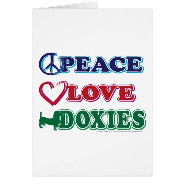 Peace-Love-Doxies- Dachsund (Voorkant)