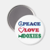 Peace-Love-Doxies- Dachsund Magneet (Voorkant / Achterkant)