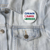 Peace-Love-Doxies- Dachsund Ronde Button 5,7 Cm (In situ)