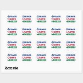 Peace-Love-Doxies- Dachsund Ronde Sticker (Vel)