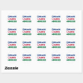 Peace-Love-Doxies- Dachsund Ronde Sticker (Vel)
