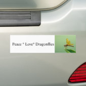 Peace Love Dragonflies Bumpersticker (Op auto)