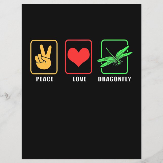 Peace Love Dragonfly (Voorkant)