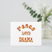PEACE LOVE DRAMA BRIEFKAART (Staand voorkant)