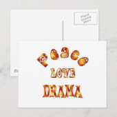 PEACE LOVE DRAMA BRIEFKAART (Voorkant / Achterkant)