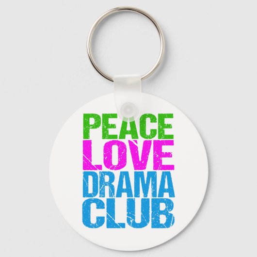 Peace Love Drama Club Cute Theater Group Sleutelhanger (Voorkant)