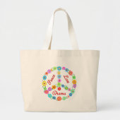 Peace Love Drama Grote Tote Bag (Voorkant)