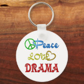 PEACE LOVE DRAMA SLEUTELHANGER (Voorkant)