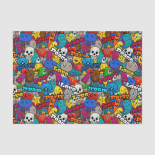 Peace Love Dream Abstracte Art Tissuepapier