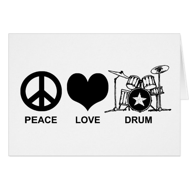 Peace Love Drum (Voorkant Horizontaal)