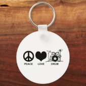Peace Love Drum Sleutelhanger (Voorkant)