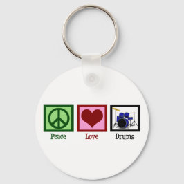 Peace Love Drums Sleutelhanger
