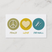 Peace Love Drywall Visitekaartje (Achterkant)