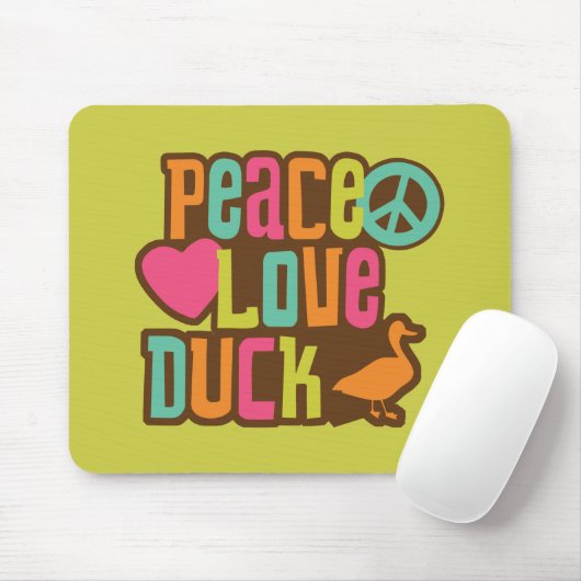 Peace Love Duck Muismat (Met muis)