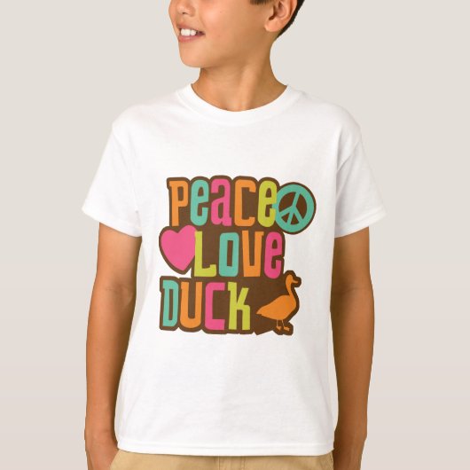 Peace Love Duck T-shirt (Voorkant)