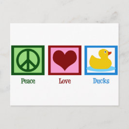 Peace Love Ducks Briefkaart