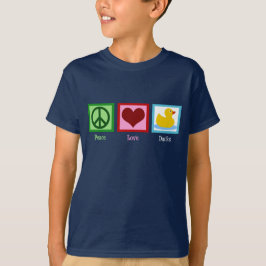 Peace Love Ducks Cute Duck Mascot Kinder T-shirt