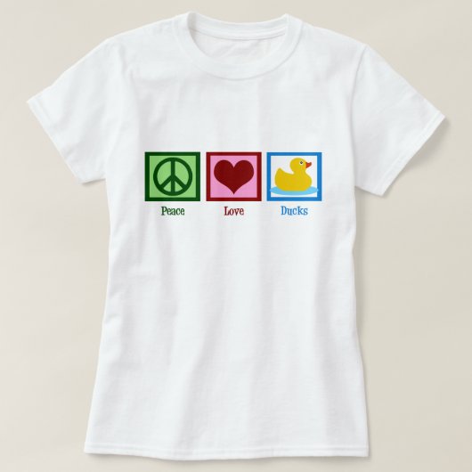 Peace Love Ducks Cute Duck Women's T-shirt (Design voorkant)
