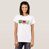 Peace Love Ducks Cute Duck Women's T-shirt (Voorkant volledig)