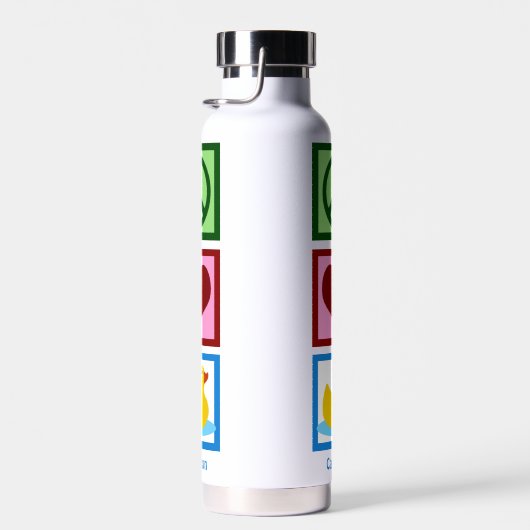 Peace Love Ducks Cute Personated Duck Waterfles (Rechts)