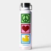 Peace Love Ducks Cute Personated Duck Waterfles (Achterkant)