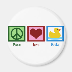 Peace Love Ducks Magneet