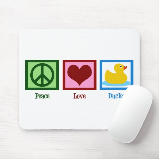 Peace Love Ducks Muismat (Met muis)