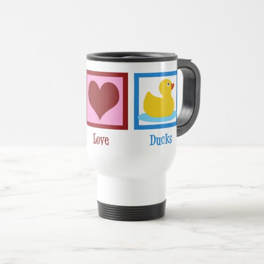 Peace Love Ducks Reisbeker (Voorkant rechts)