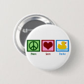 Peace Love Ducks Ronde Button 5,7 Cm (Voorkant /achterkant)