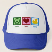 Peace Love Ducks Trucker Pet (Voorkant)