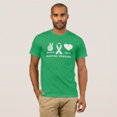 Peace Love Dwarfism Awareness Shirt (Voorkant volledig)