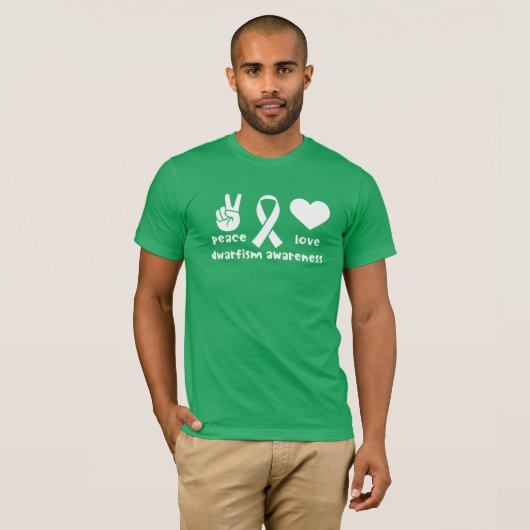 Peace Love Dwarfism Awareness Shirt (Voorkant volledig)