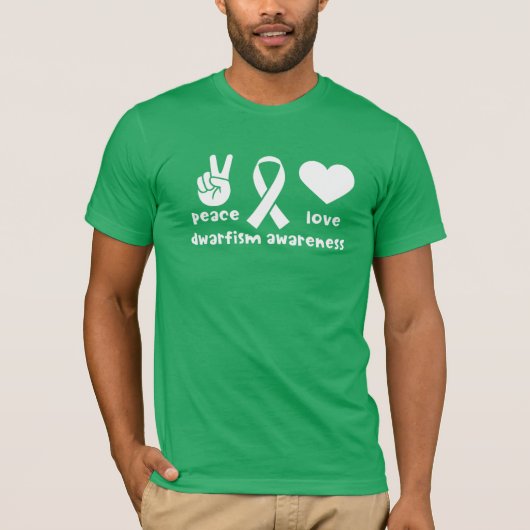 Peace Love Dwarfism Awareness Shirt (Voorkant)