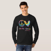 Peace Love E8e Grade Tie Dye Student Teacher T-shirt (Voorkant volledig)