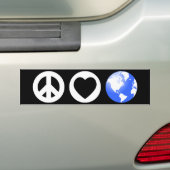 Peace Love Earth Bumpersticker (Op auto)