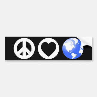 Peace Love Earth Bumpersticker