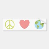 Peace Love Earth Bumpersticker (Voorkant)